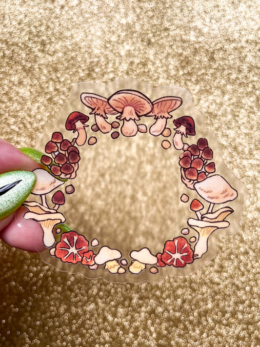 Mushroom Ring Clear Sticker