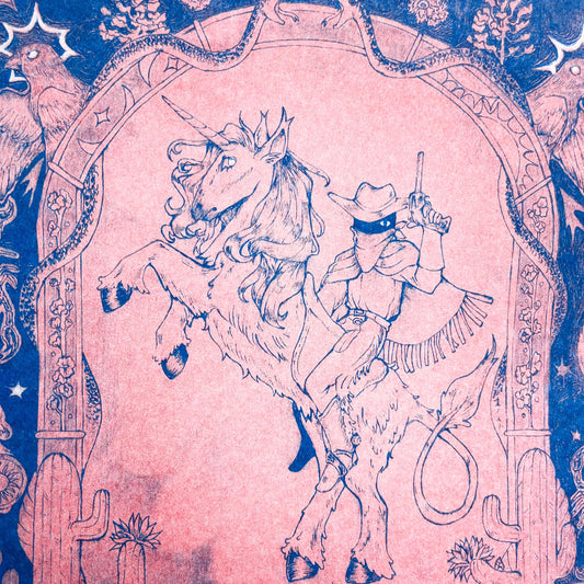 Mythic West Risograph Print