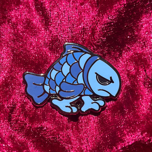 Walking Fish Hard Enamel Pin